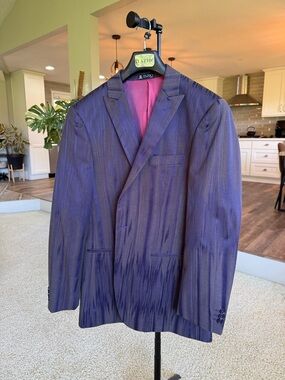 Men's Elegant Purple Stripe Sport Coat by Tazio